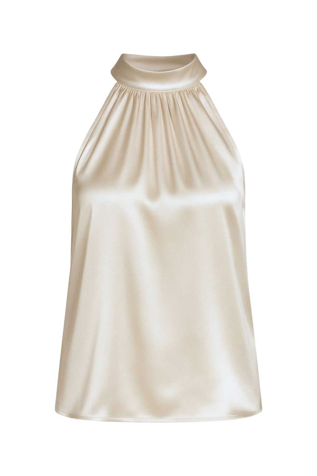 Elegancki top z dekoltem halter złota perła - packshot