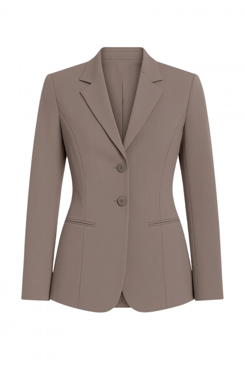 Taliowana marynarka na dwa guziki taupe - packshot