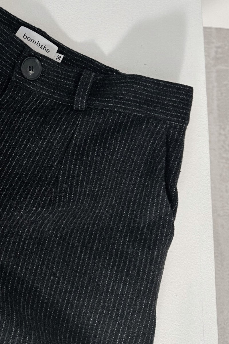 Striped wool trousers