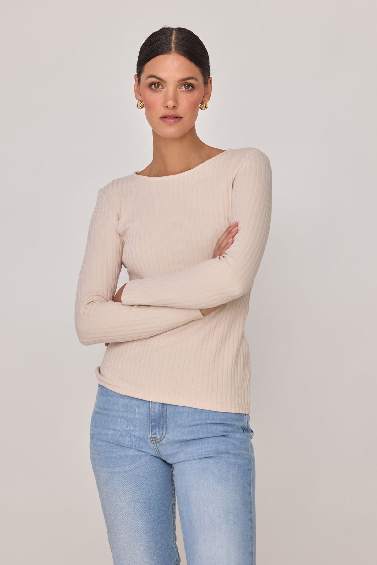 Longsleeve with a wider cherry stripe